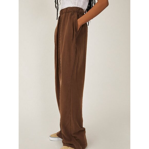 Women's Brown Wide-Leg Pants - Picture 3 of 6